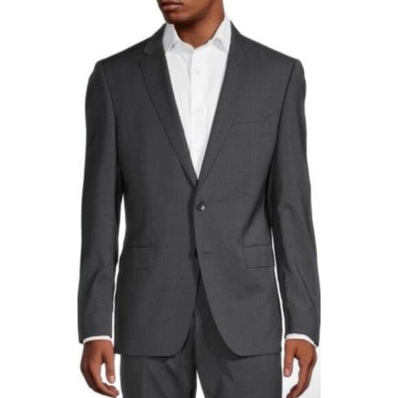 HUGO BOSS Super 100 Wool The James4/Sharp6 Suit Jacket Sports Coat 42R Gray - Picture 1 of 10